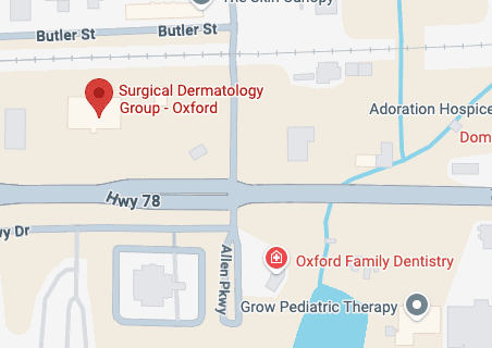 Map showing the location of Oxford, AL